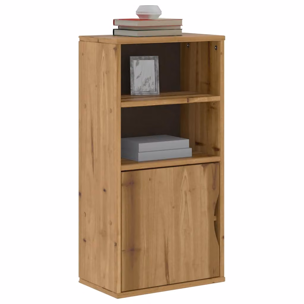 Armadietto a parete vidaXL ODDA in legno di pino massello marrone, L: 40 cm, P: 24 cm, H: 79 cm