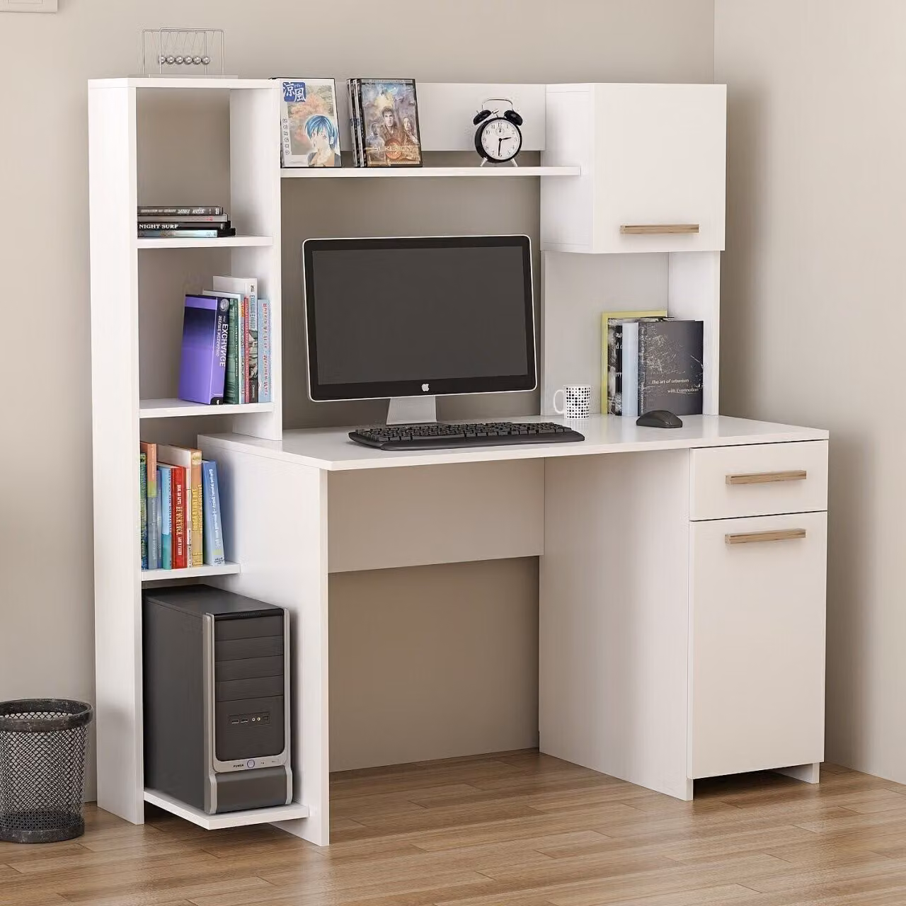 Skye Decor, Merry - Bianco, scrivania, bianco, 100% pannelli truciolari rivestiti in melamina, 120 x 60 x 77 cm