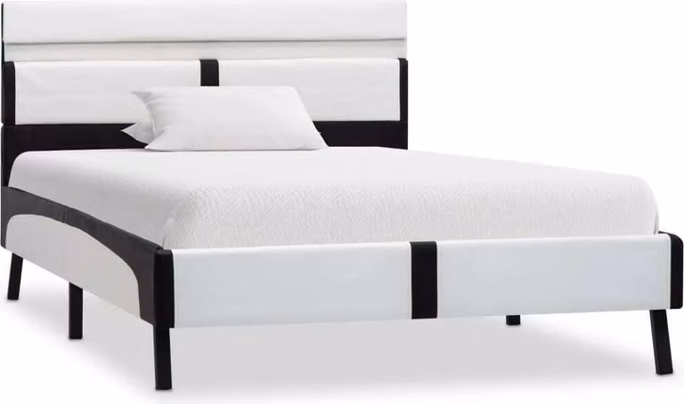 Giroletto con LED Bianco e Nero in Pelle finta 90x200 cm