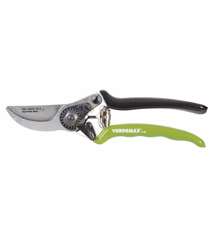 Verdemax Forbice da Potatura By-Pass con Impugnatura Ergonomica - 21cm