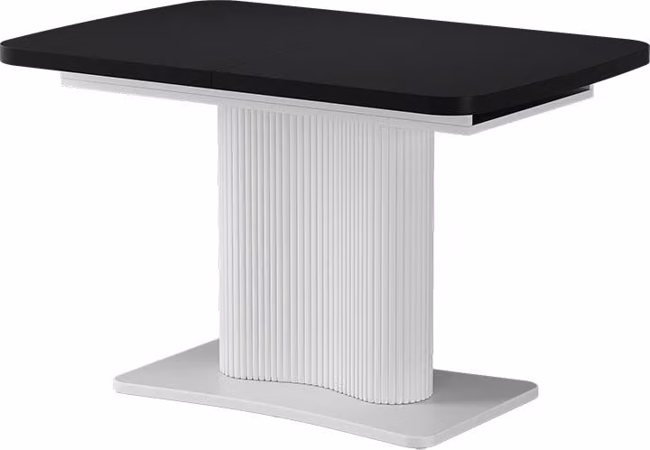 Tavolo da pranzo allungabile Vicco Fenaro Nero/Bianco 120-160 x 80 cm Allungabile, Model 58010