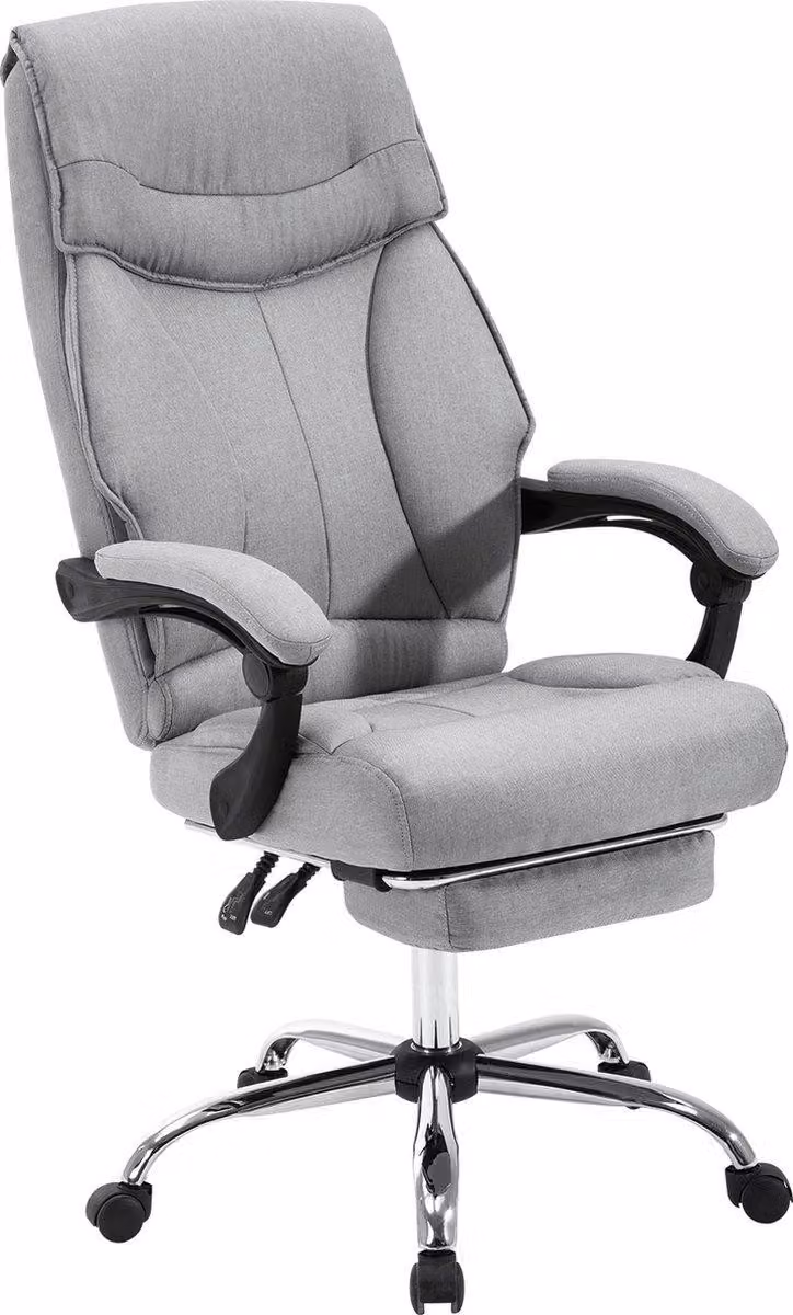 Sedia da ufficio Bolt Edge - Ergonomica - Per adulti - Grigio chiaro - Con poggiapiedi - Altezza regolabile - Con braccioli