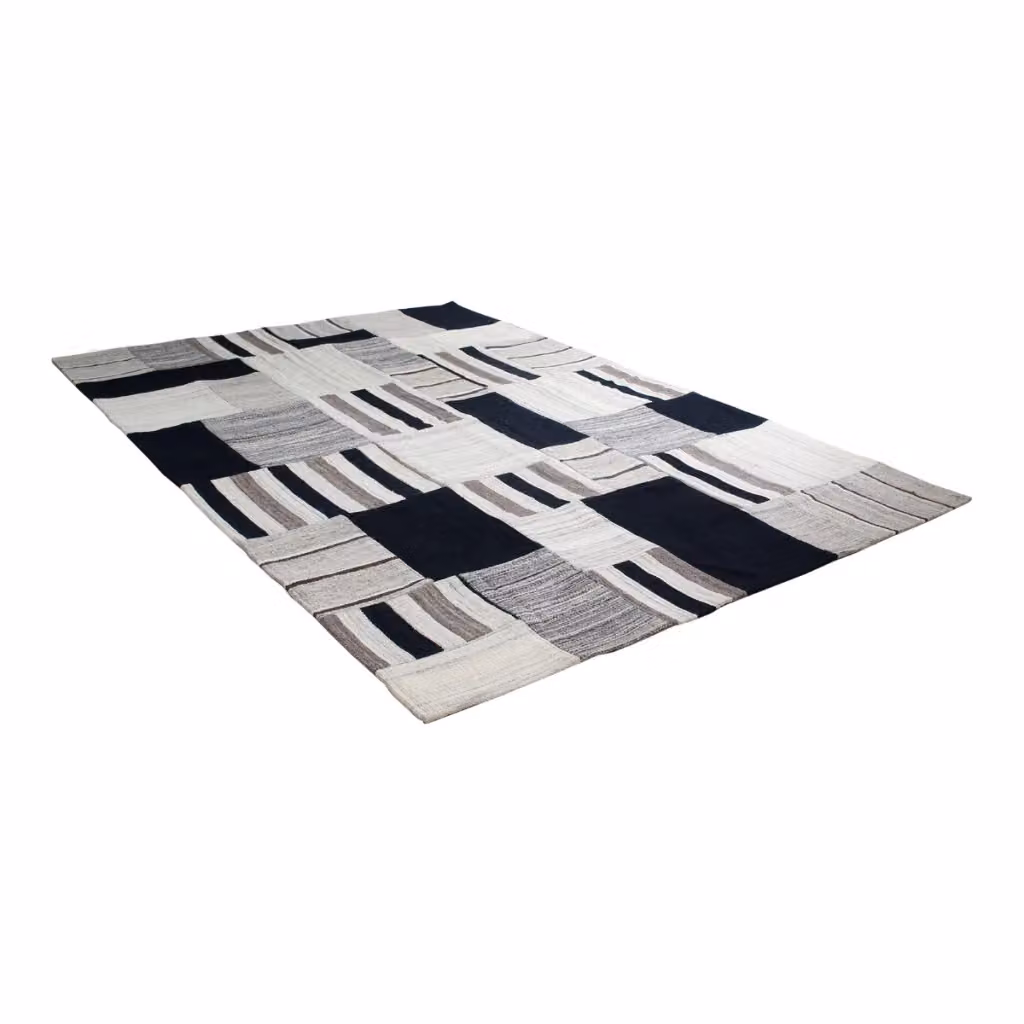 Tappeto Kilim Intenso 310 Kendra Home in Lana e Cotone, Multicolore, Design Moderno Patchwork – 2