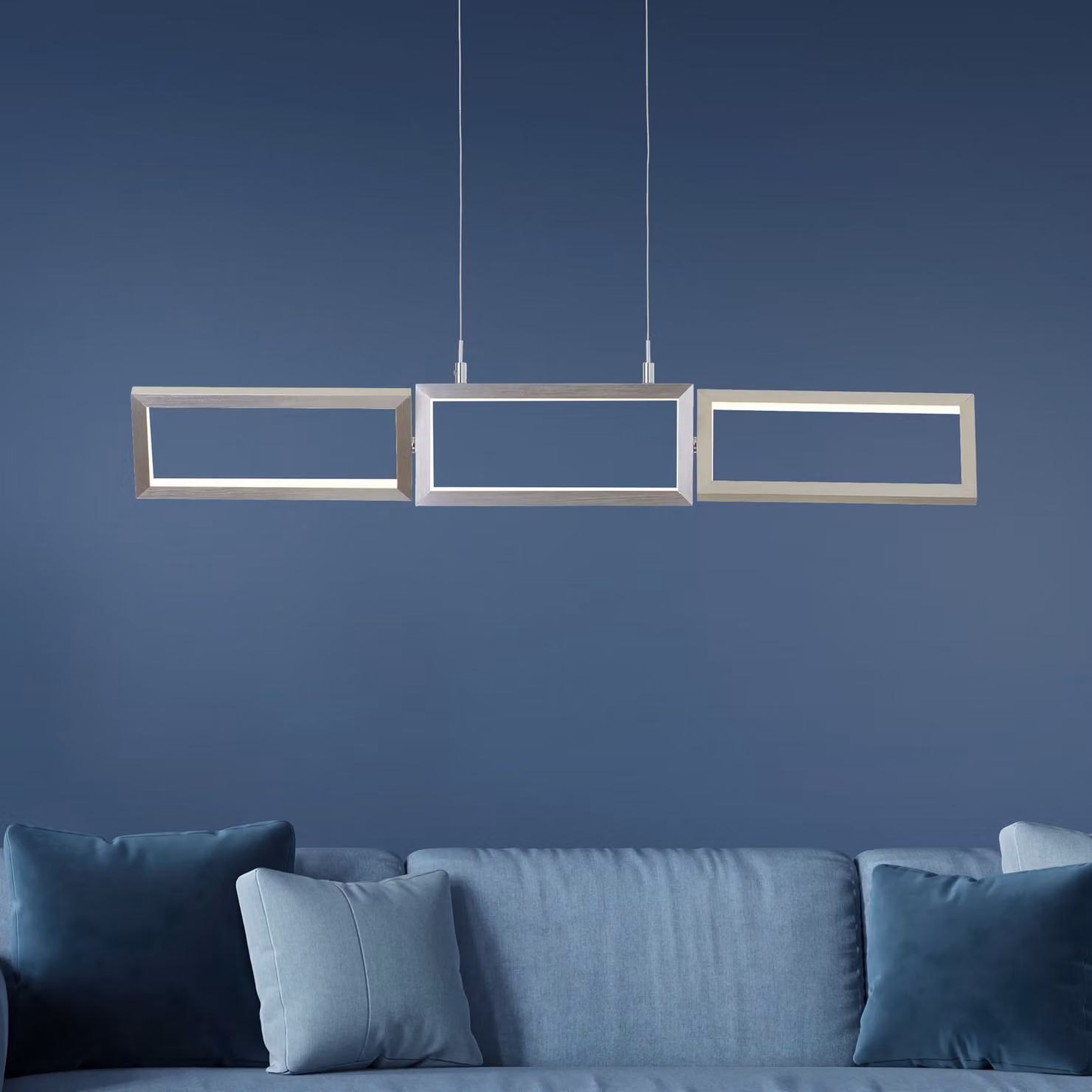 BRILLANTE lampada a sospensione moderna TUNAR | lampada a sospensione con parti laterali mobili | dimmerabile tramite dimmer a 3 livelli | 34W 3400 lumen 3000 Kelvin | alluminio/plastica