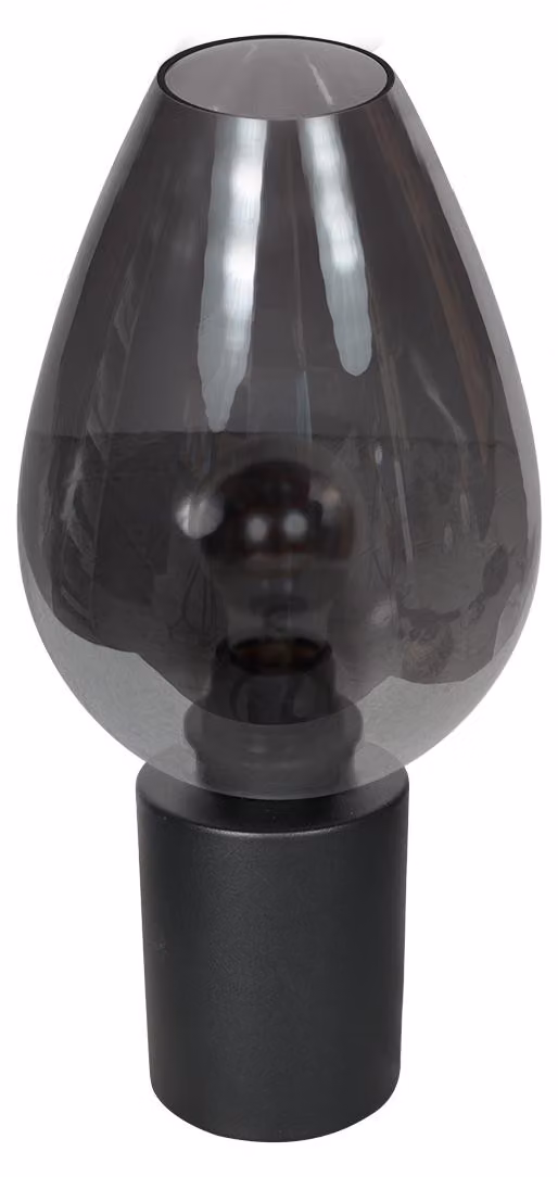 Lampada da tavolo - nero - Bloeba -  vetro metallo - Ø 23cm - E27 - 4377ZW - Mexlite