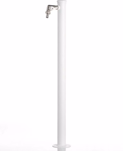 Fontana da Giardino con Rubinetto Belfer 42/SR Bianca in Metallo e Acciaio L: 86 cm, P: 45 cm, H: 110 cm