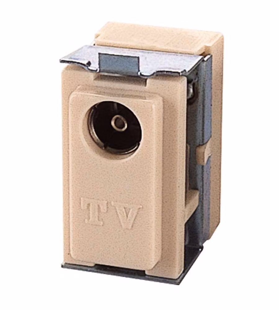 Frutto presa coassiale TV Passante diam. 9,5 mm