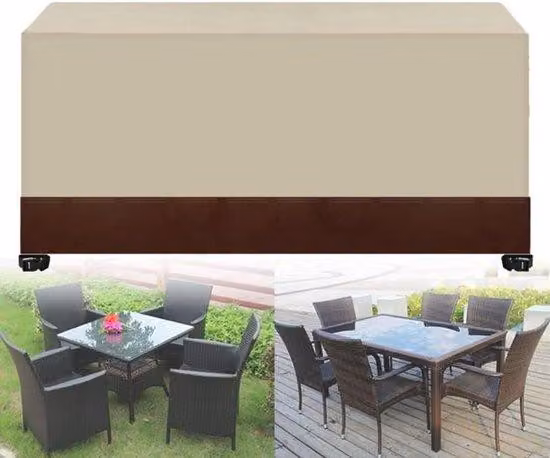 Copertura per mobili da giardino - Impermeabile - Protegge i mobili - Tessuto Oxford 420D - 160x150x95 cm - Beige-marrone