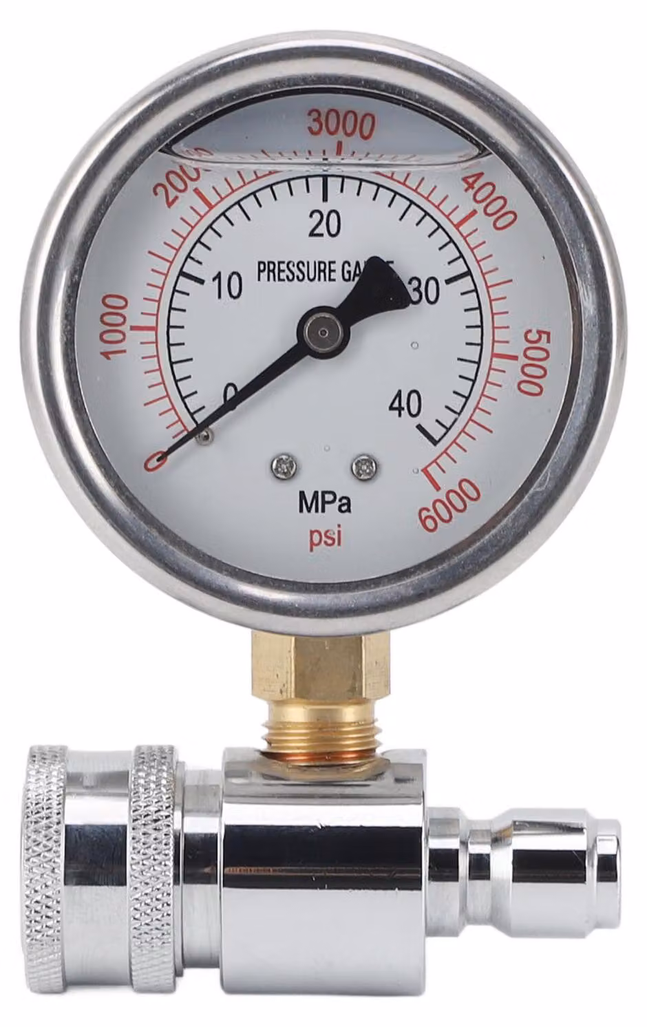 Misuratore per idropulitrici, 6000 psi, alto, 3/8 pollici, raccordi rapidi, accessori