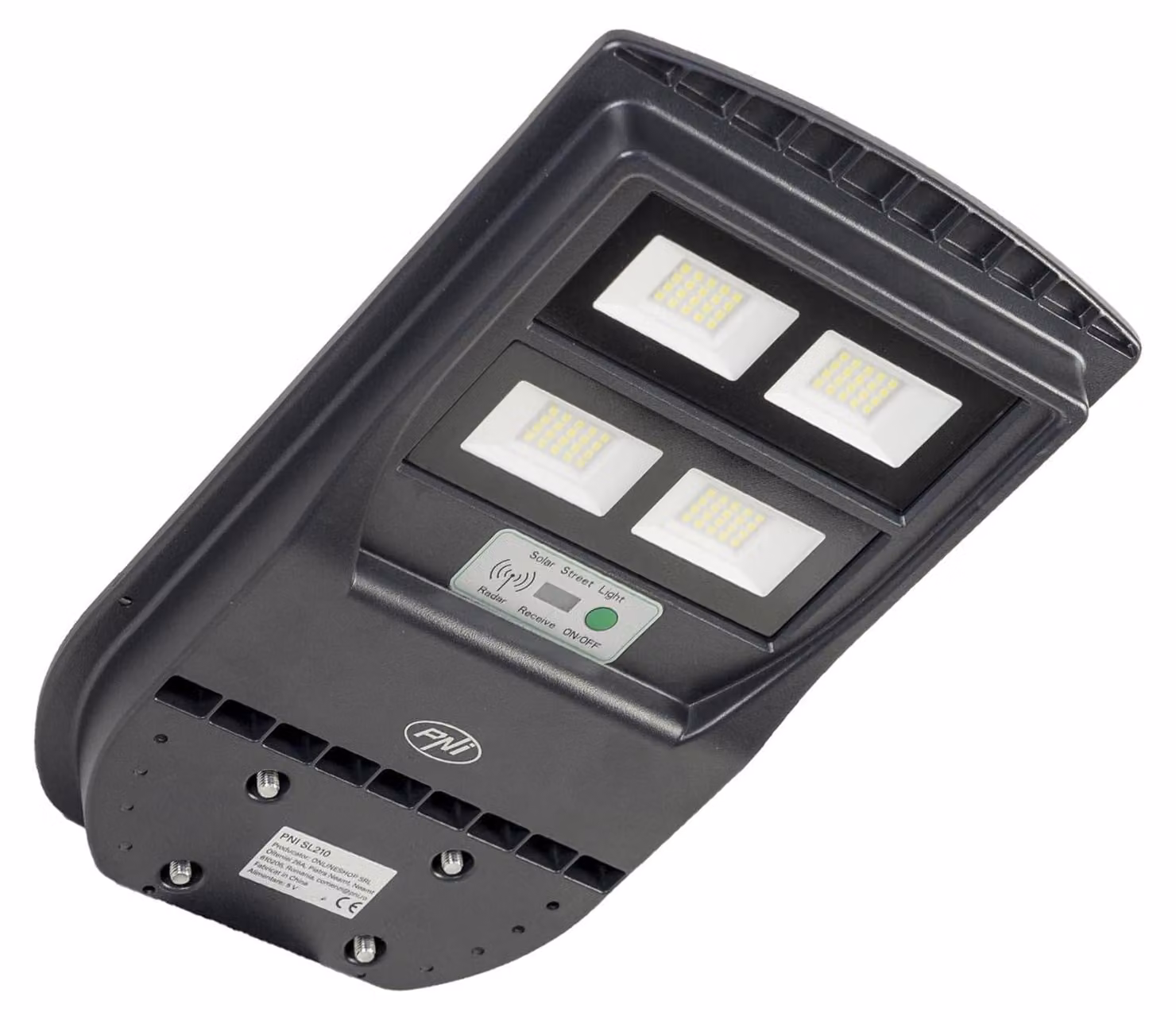 Kit di illuminazione stradale da 100W, con modulo solare da 10W, batteria da 10Ah e luminosità di 1000 lumen