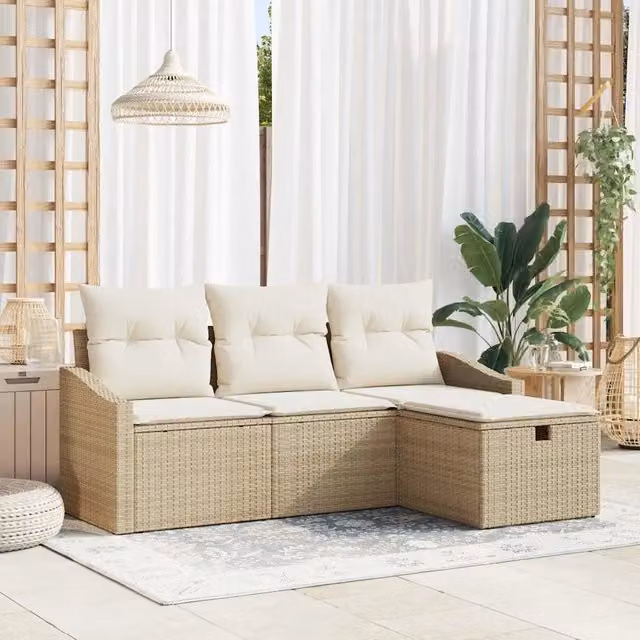 Set di divani 4 pz polyrattan 3360582