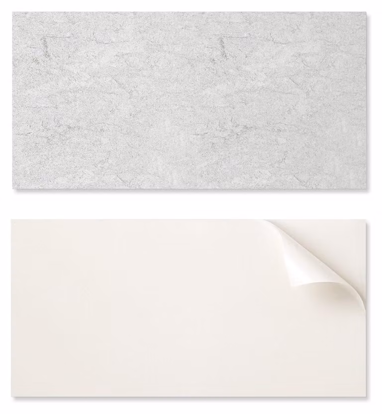 Pannello in vinile autoadesivo stampato, dimensioni 120x60 cm, con texture effetto pietra naturale