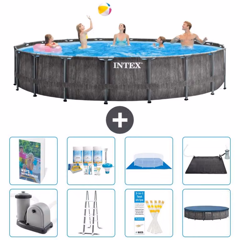 Struttura per piscina a forma di prisma - 549x122 cm - composta da 7 elementi - modello S632