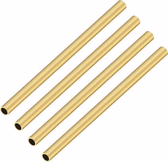Tubi metallici con diametro esterno di 5 mm x spessore di 0,5 mm x lunghezza di 200 mm - Tubi metallici senza saldatura per il fai da te (4 pezzi) con .