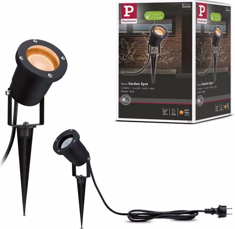 Paulmann Faretto da giardino a LED luce dorata amico degli insetti