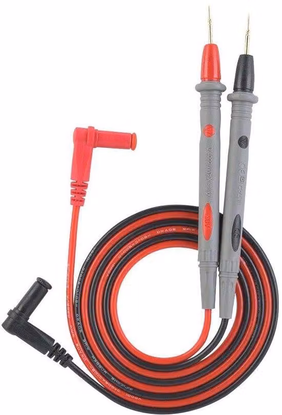 Multimetri digitali con sonda di precisione da 20 A e cavi di prova da 109 cm, 2 pezzi