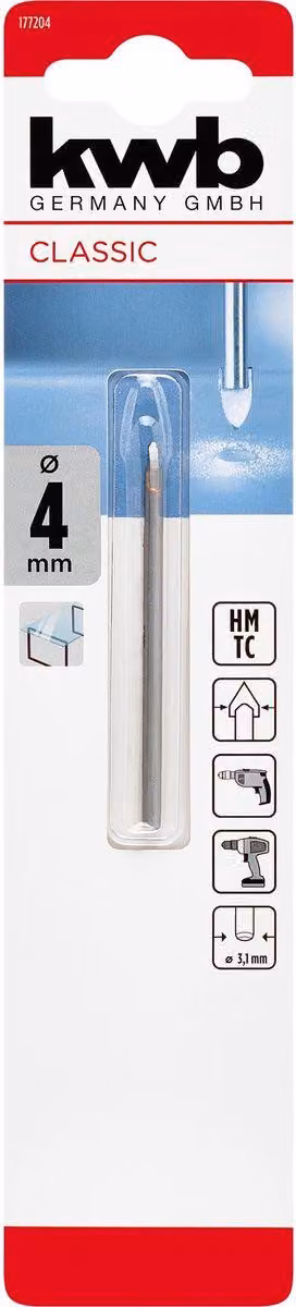 Punta per vetro 4mm KWB