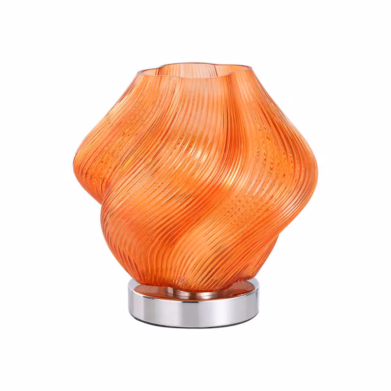 EGLO Lampada da tavolo Meliciano, Giallo / Arancione, Soggiorno / Sala da pranzo, Vetro, Lampada da tavolo