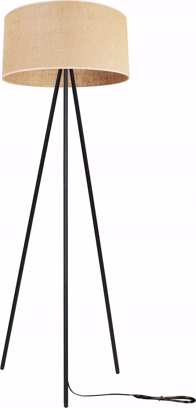 Lampada da terra con base a tre gambe, paralume in metallo, 45 cm