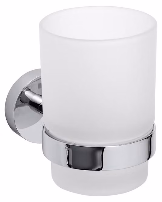 Portaspazzolino Bemeta Omega 95 x 110 x 55 mm cromo/vetro