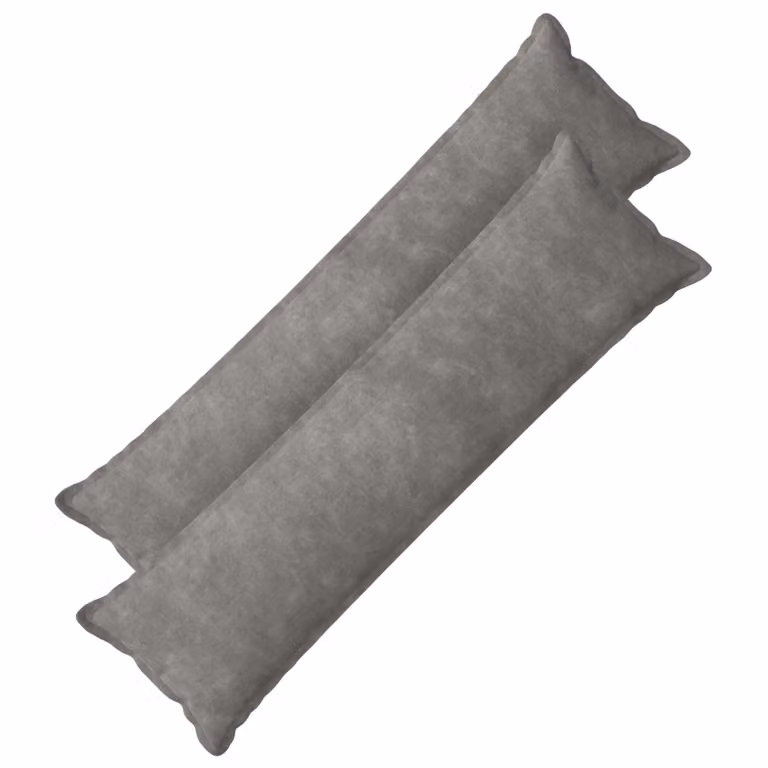 vidaXL Cuscino HOUTEN 2 pz Grigio Chiaro Fleece in microfibra