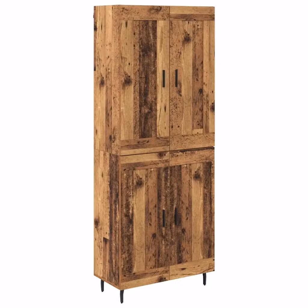 Set di 2 credenze moderne vidaXL in legno e metallo color marrone L/P/H: 69,5 x 34 x 180 cm – 2