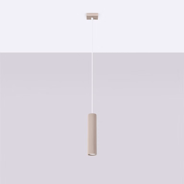 Lampada a sospensione GRAVIO taupe-bianca 1xGU10x10W in alluminio, dimensioni: 118x8x8 cm, IP20, Pure Lume