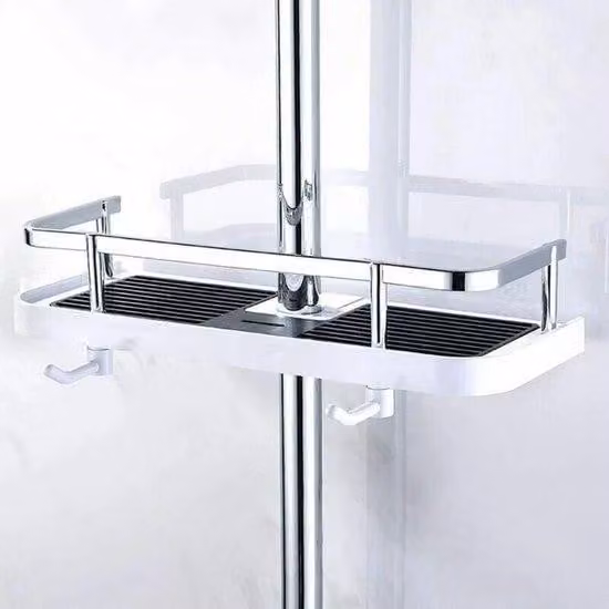 Porta-doccia, porta-doccia da parete per bagno e cucina, fissabile al rubinetto, facile da montare a parete, fascia senza fori, ruotabile a 360°