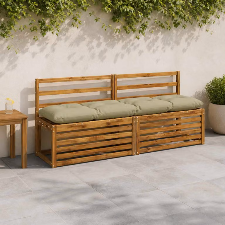 vidaXL Cuscini per Panchina VIANEN 2 pz 100% Poliestere Verde chiaro