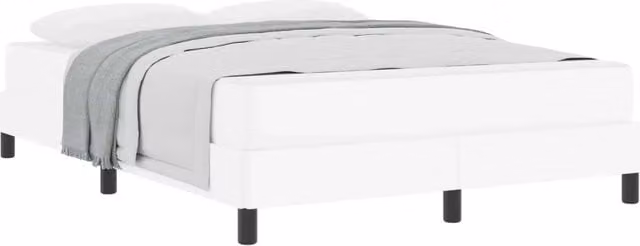 Letto matrimoniale | Letto per adulti | Struttura del letto Bianco Puro 140 x 190 cm Tessuto