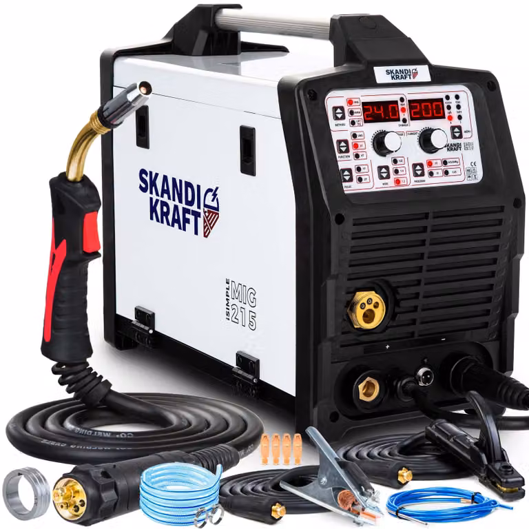 Saldatrice MIG/MAG a impulsi - 200 Ampere - 230 Volt - Per metalli - Multiprocesso - Saldatrice inverter