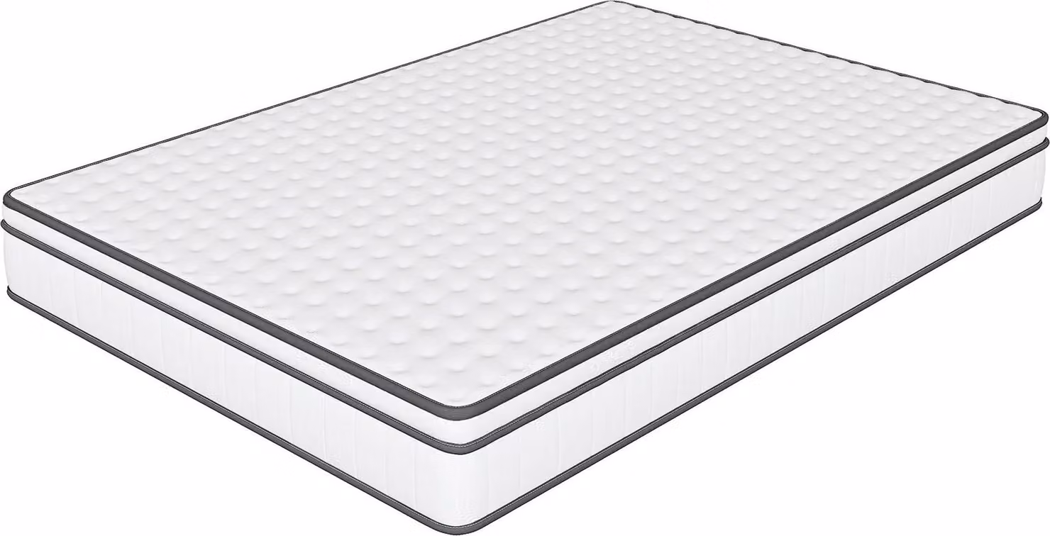 Materasso - Materasso a molle insacchettate - 90x200x25 cm - Schiuma memory - Tessuto 3D traspirante - Ergonomico - Rigidità media - Bianco