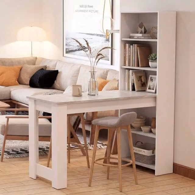 Scrivania moderna bianca con piano rettangolare in MDF per ufficio o camera dei bambini – 1