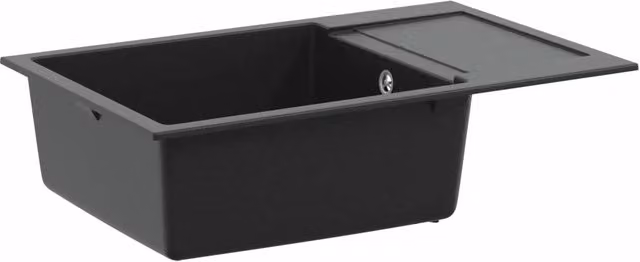 Lavello vidaXL Nero in Quarzo e Resina L: 78 cm, P: 50 cm – 2