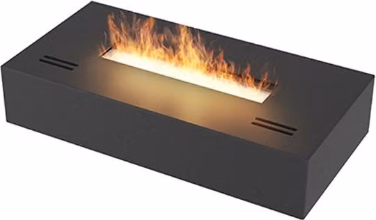 SIMPLE BOX - Biocamino freestanding da appoggio nero opaco Cm 40 - Peso 10 kg - Linea di fuoco 22 cm