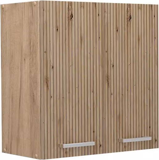 Pensile da cucina Vicco R-Line in rovere marrone e grigio con ante a battente e finitura opaca L: 60 cm, H: 31 cm