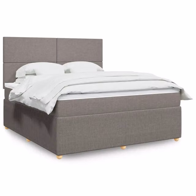 Giroletto a Molle con Materasso Tortora 180x200 cm in Tessuto 3292132