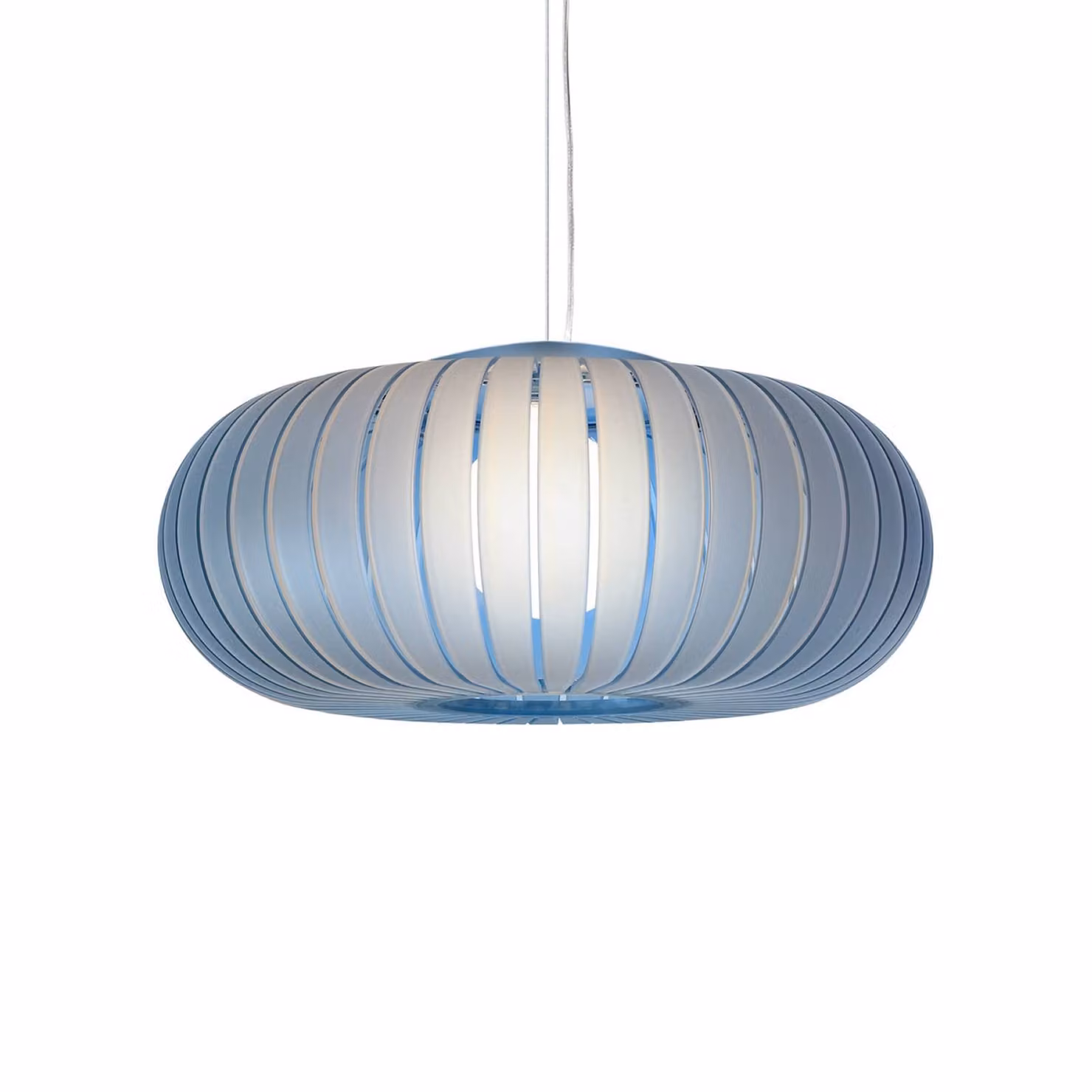 Kartell Lampada a sospensione Teresa Frozen, Blu, Soggiorno / Sala da pranzo, Plastica, Design, Lampada a sospensione