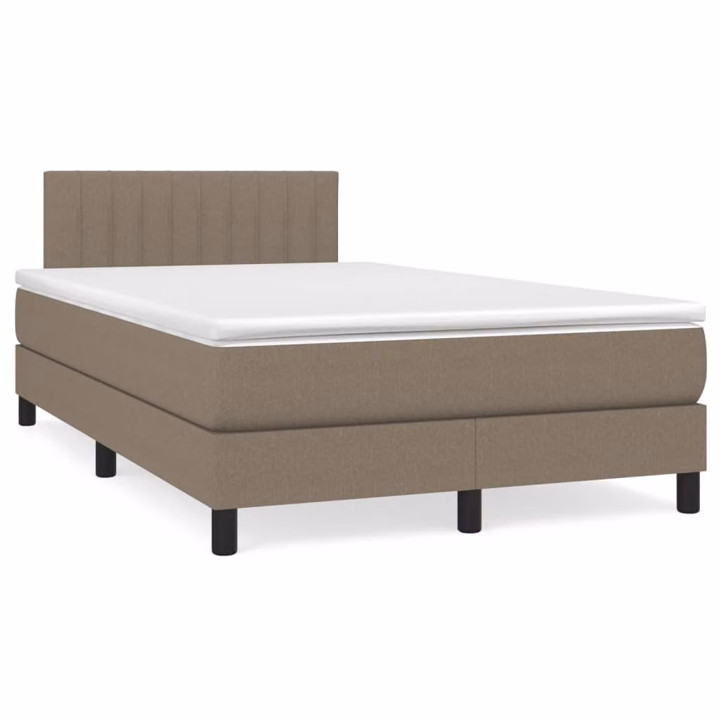 Letto a Molle con Materasso Ibrido vidaXL in Tessuto con Illuminazione LED e Porte USB L/P/H: 120 x 200 cm