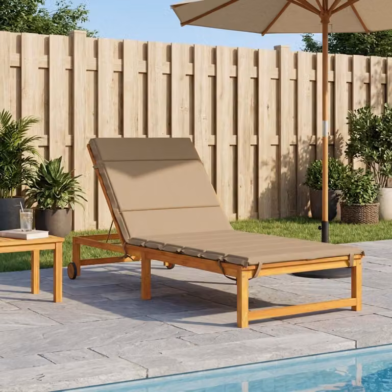 vidaXL Cuscino per Lettino GEMERT 100% Poliestere Tortora
