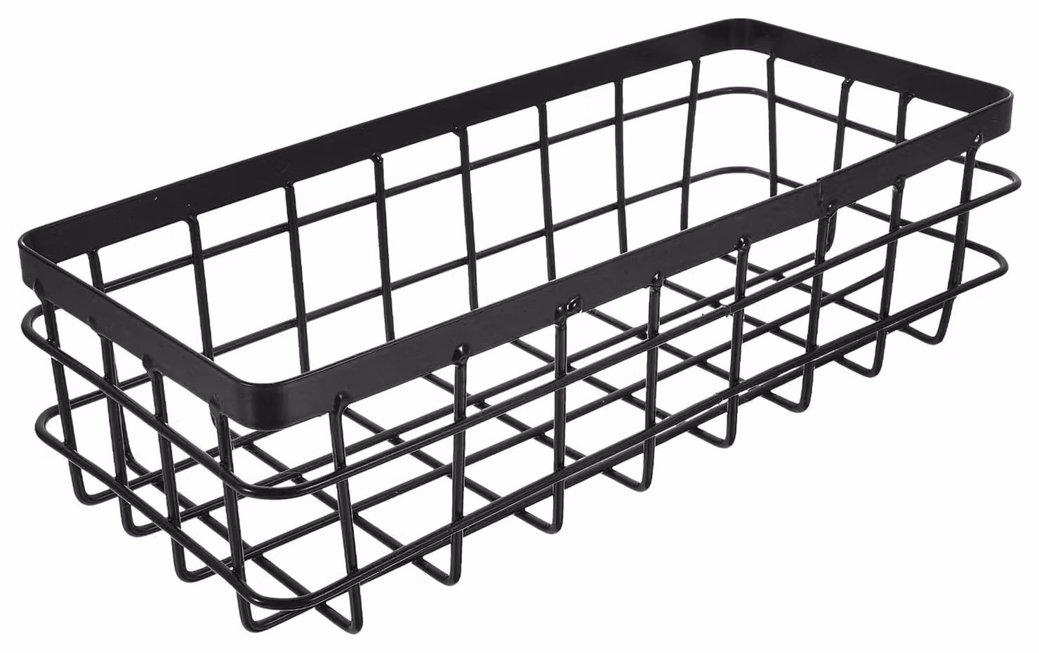 Cesto portaoggetti, elegante e semplice - Cesto in filo metallico - Organizzatore - Supporto da parete - Accessori per la cucina - Accessori per il bagno - Scaffale portaoggetti