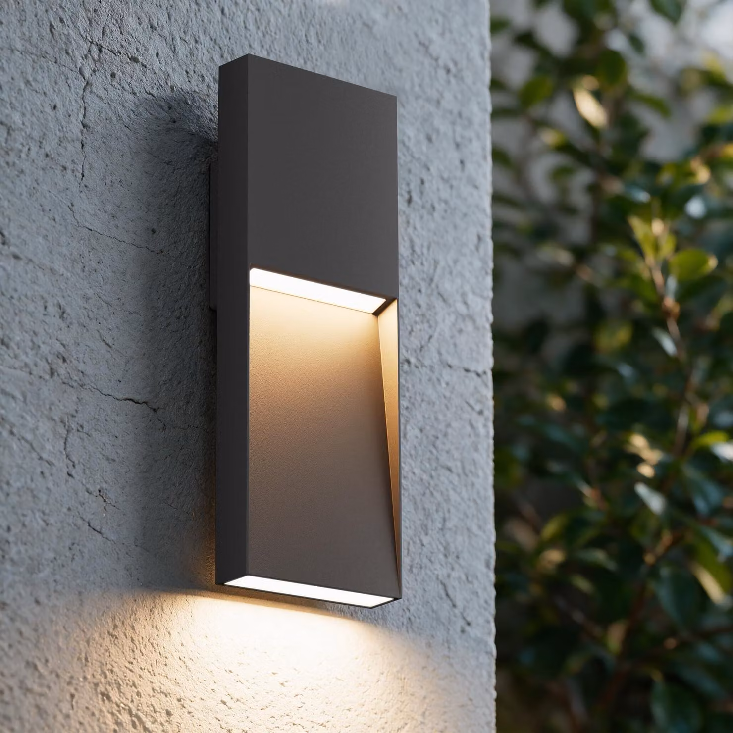 Lampada da parete esterna a LED, 30 W, 3000 K, luce bianco caldo, colore antracite, grado di protezione IP65