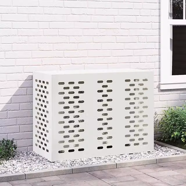Copertura per condizionatore d'aria Bianco 110 x 50 x 80 cm 865905
