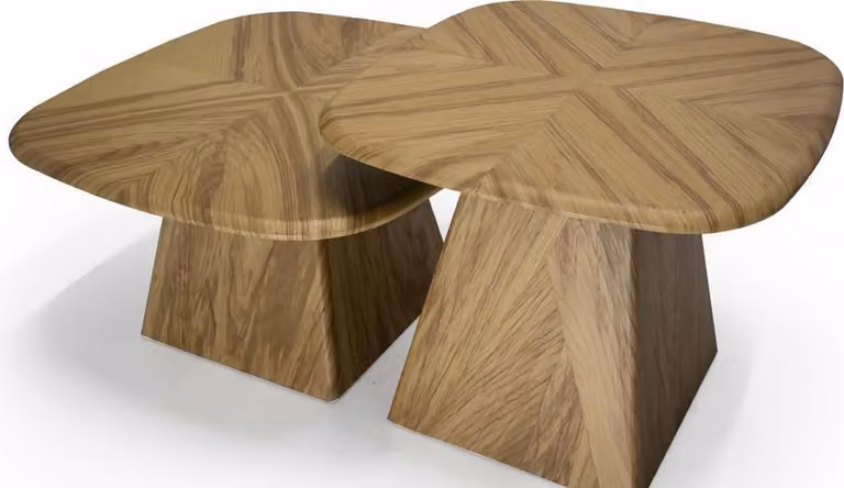 Luxus Couchtisch Set 2x moderne Holztische Design-Möbel 2-teilig für Wohnzimmer
