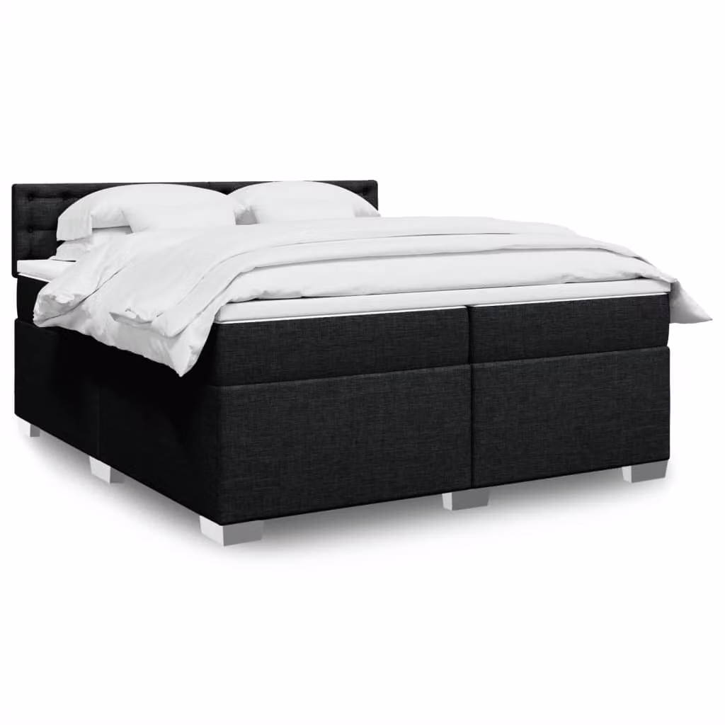 Maison Exclusive - Letto boxspring con materasso nero 200x200 cm Tessuto