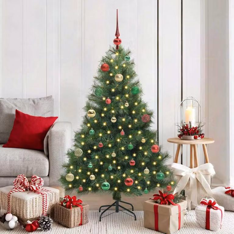 Maison Exclusive - Albero di Natale artificiale con 150 LED, verde, 150 cm, in PE e PVC