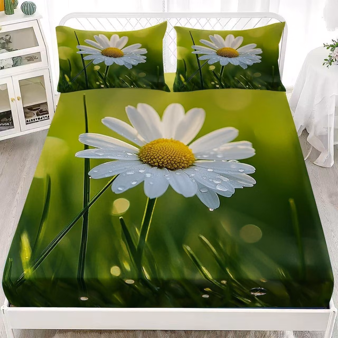 Set di lenzuola con angoli, dimensioni 140 x 200 cm, con 2 federe