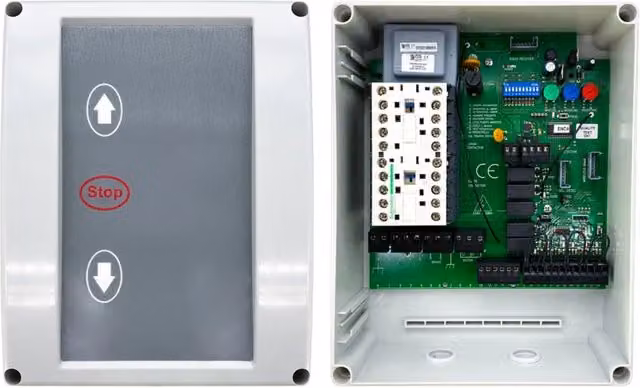 Apparecchiatura di comando VDS Euro 380 M1 E107 per automazione 230/380VAC colore grigio