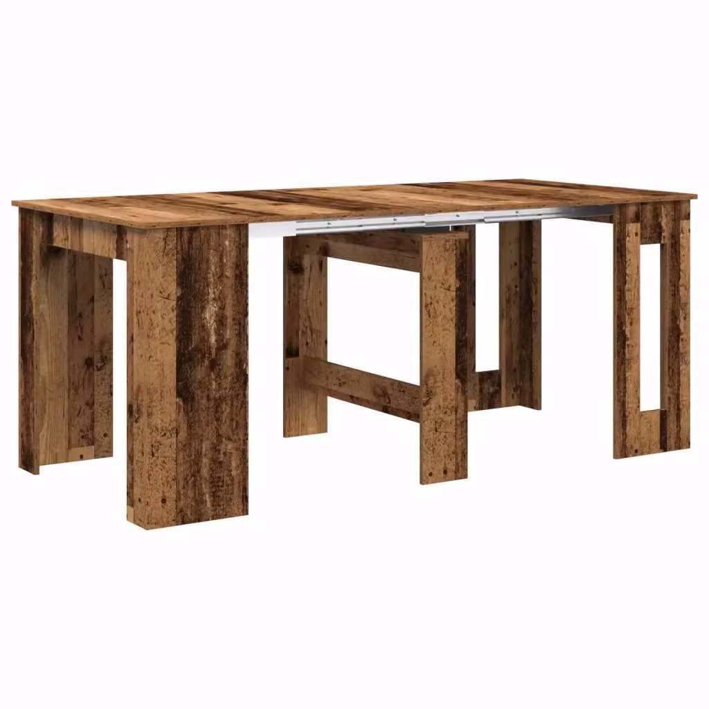 Tavolo da pranzo rettangolare estensibile vidaXL in legno marrone con piano ribaltabile L/P/H: 180 x 85 x 75 cm – 2