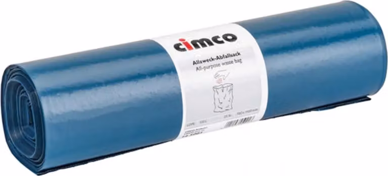 Sacco per rifiuti multiuso Cimco, blu, rotolo da 1 pezzo.